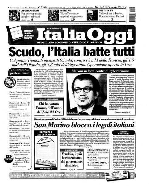 Italia oggi : quotidiano di economia finanza e politica